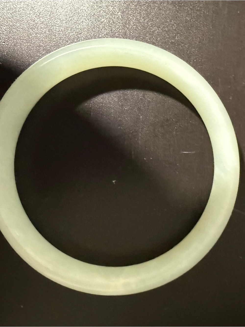 Pale Green Jade-Style Bangle Bracelet